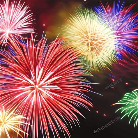 Rainbow Fireworks · Creative Fabrica