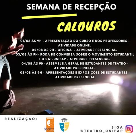 SEMANA DE RECEPÇÃO DOS CALOUROS TURMA 2022 Teatro