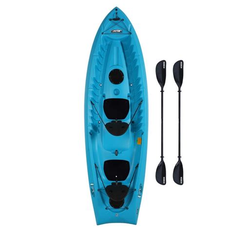 Lifetime Envoy 106 Sit On Top Tandem Kayak Glacier Blue W Paddles