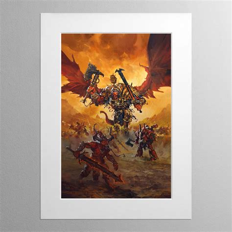 Angron The Red Angel Warhammer Art