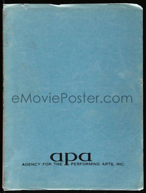 Joy Of Sex Revised Third Draft Script September Signed By Title Designer Dan Perri