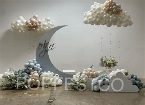 DIY Balloon Garland Kit Nude Blue White Combo Double Stuffed Etsy