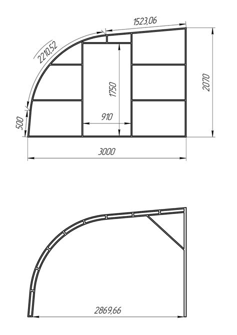Каркас теплицы Пристенная 3х4 метра, без поликарбоната | ТепСад ...