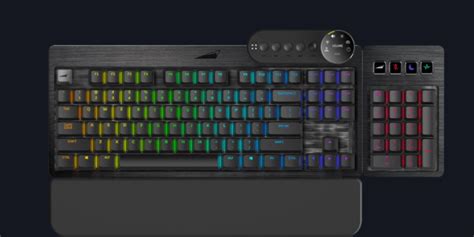 Mountain Everest Max Modular Hot Swap Rgb Mechanical Keyboard With Display Dial Display