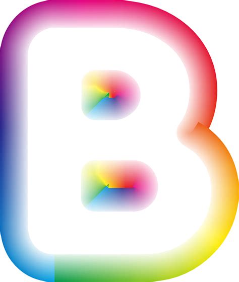 Neon Letter B 15072231 Png