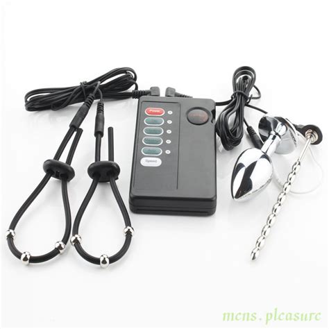Choque elétrico masturbador masculino brinquedos bdsm plugue anal de metal plugue uretral