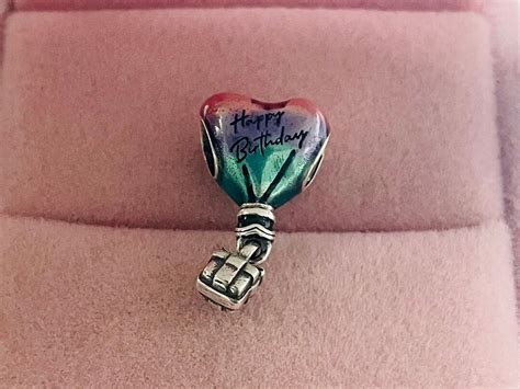 Pandora Happy Birthday Hot Air Balloon Charm Bead Pendant Dangle S Sterling Silver For