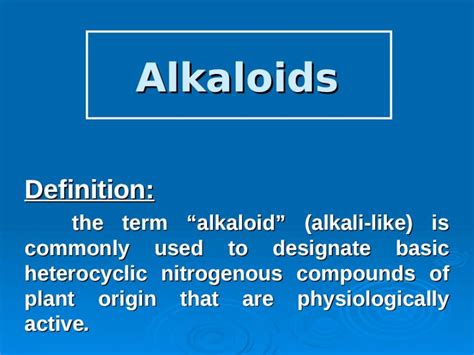 Ppt Pengenalan Alkaloid Dokumentips