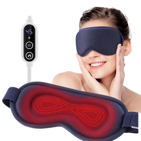 Reusable Usb Electric Heated Eyes Mask Hot Compress Warm Therapy Eye Care Massager Relieve Tired