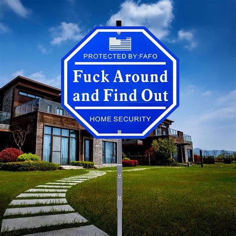 Amazon Shawgge Fuck Around And Find Out Sign Fafo Security Sign For Yard With Stake