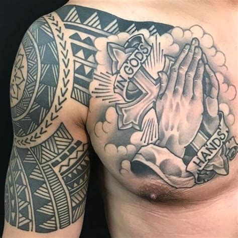 Chest Tattoos Praying Hands Printable Computer Tools