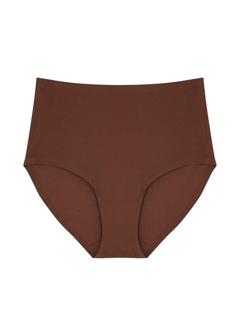 Chantelle Soft Stretch Nude High Waist Briefs Dark Brown Editorialist