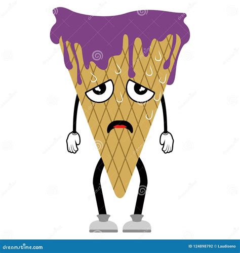 Sick Ice Cream Emote Fast Food Stock Vector Illustration Of Lunch