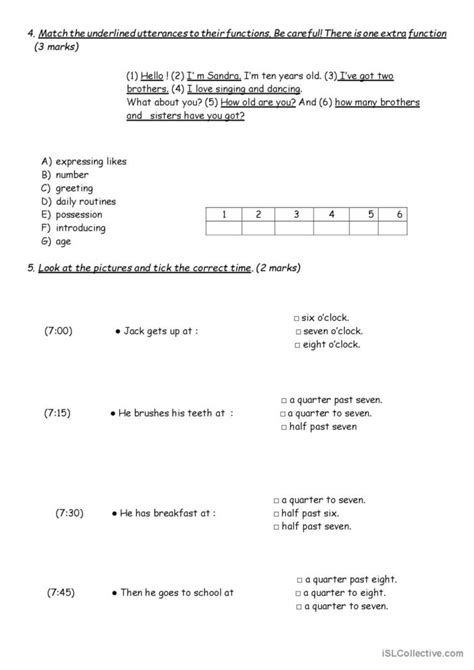 Full Term Test N Th Form Basic Edu English Esl Worksheets Pdf Doc