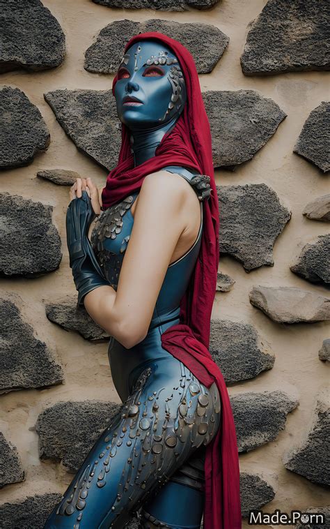 Porn Image Of Underwater Vivid Black Hair Maroon Screaming Face Mask Alien Planet Created By AI