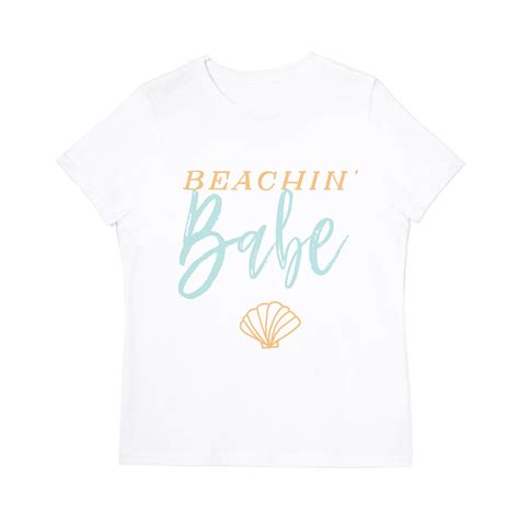 Beachin Babe Women S Wedding Tee 100 Cotton Bachelorette Tee Casual Wear Women S Tee