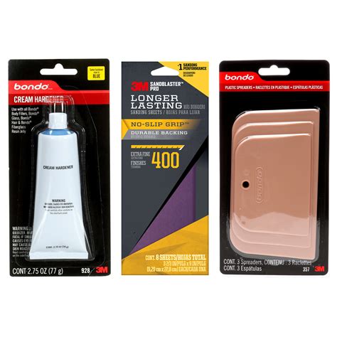 Shop Bondo Color Changing Cream Hardener, Spreader Putty Knives, and