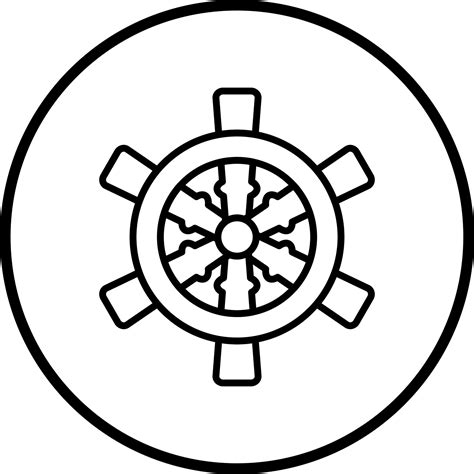 Boat Steering Vector Icon Style 22112931 Vector Art At Vecteezy