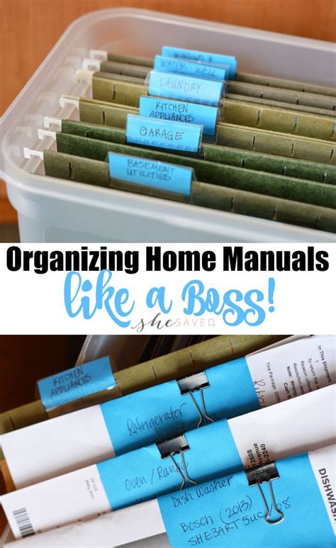 Organize Your Home Manuals Like A Boss With These Easy Tips Home