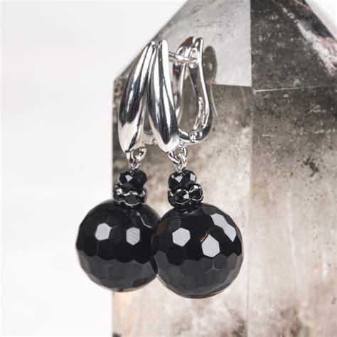 Серьги из раухтопаза диаметром 14 мм. от дизайнера Дианы Савицкой