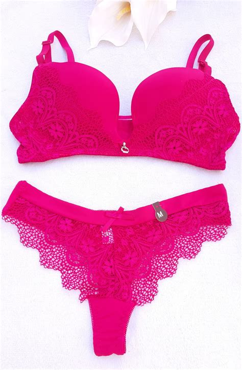 Lingerie Rosa Renda Elo Produtos Especiais
