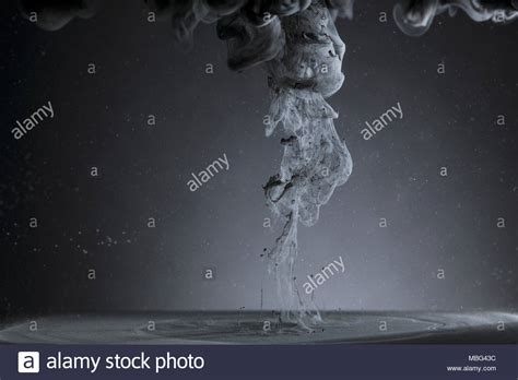 Mysterious Creative Black Liquid Smoke Rising Stock Photo Alamy
