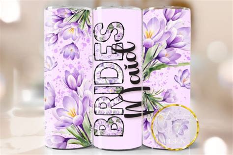 Bridesmaid Wedding Tumbler Wrap Design Graphic By Positivechic