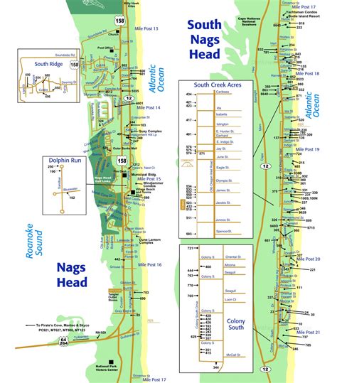Nags Head Map North Carolina Us Discover Nags Head With Detailed