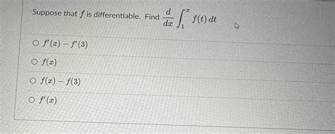 Solved Suppose that f ﻿is differentiable. Find | Chegg.com 
