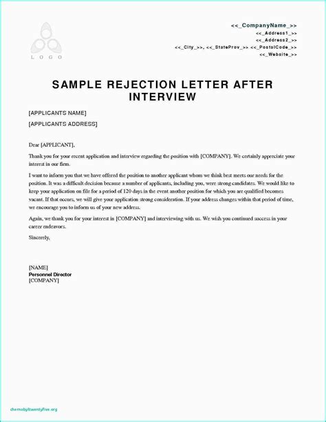 Stunning Writing A Rejection Letter To Candidate Restaurant Supervisor