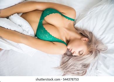 Above View Blonde Sexy Girl Sleeping Stock Photo 543415204 Shutterstock