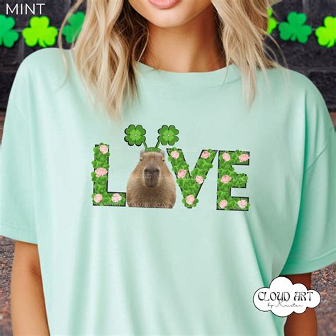 Capybara Crewneck Cute Capybara Gift Coquette Shirt St Patricks