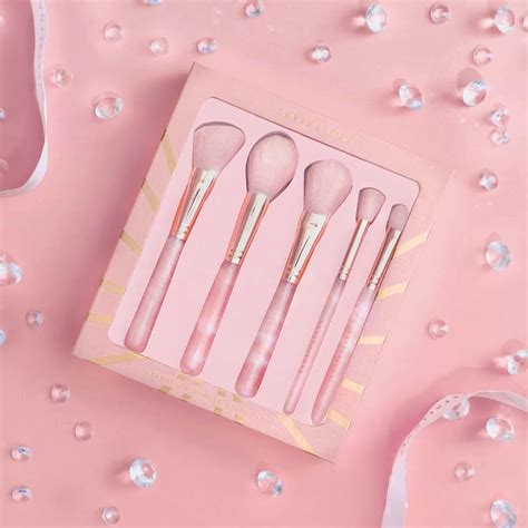 CRYSTALLOVE ROSE QUARTZ Make Up Brush Set Fina