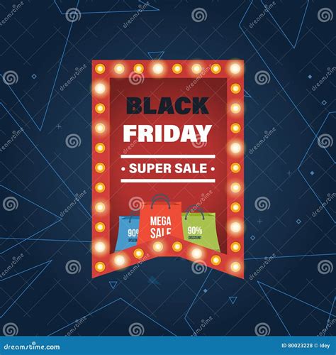 Black Friday Discounts and Special Offers on Shopping. Stock Vector