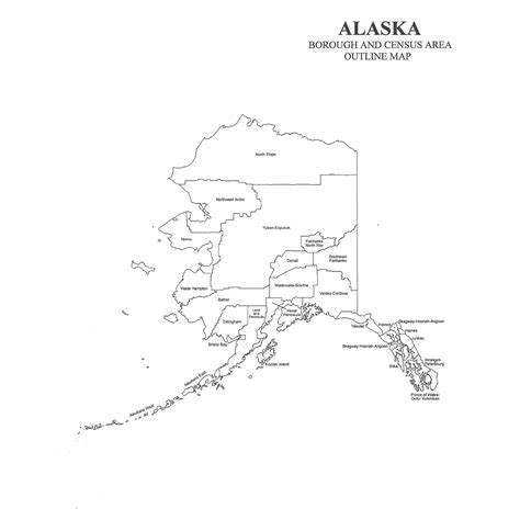 Alaska Borough And Census Area Map Jigsaw Genealogy