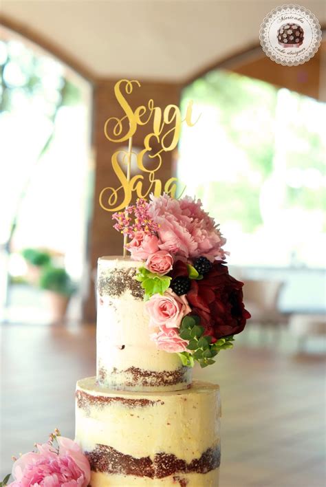 Peony Semi Naked Cake Mericakes Cake Designer