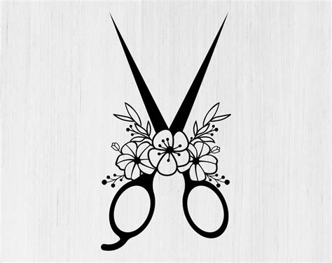 Ножницы трафарет - 74 фото