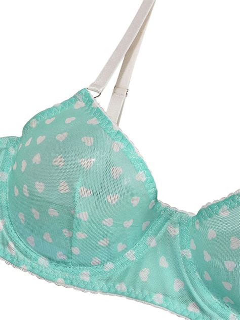 Snapklik Sexy Mesh Sheer Underwire Push Up Women Lingerie Set See Through Bra Panty