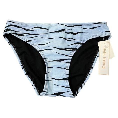 Hula Honey Swim Hula Honey Wild Cat Bikini Bottom Size Xs Blue