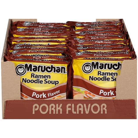 Maruchan Ramen Pork Flavor Instant Soup Noodles 30 Oz Packets 24