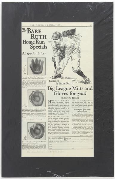 Lot Detail 1927 Babe Ruth New York Yankees The Youth S Companion 11 X