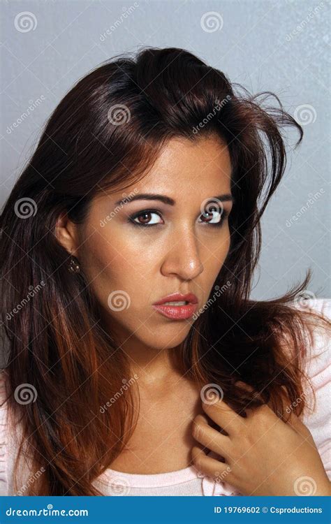 Beautiful Latina Headshot 11 Stock Photo Image Of Portrait Sensual 19769602