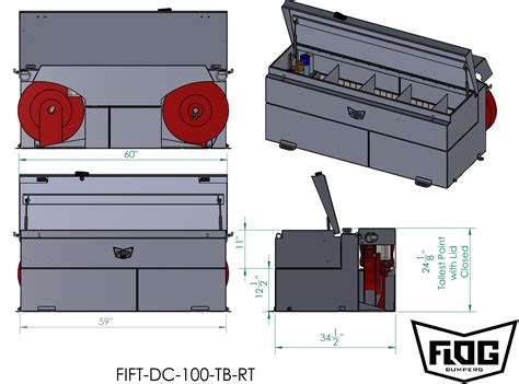 100 Gal Dual Cell Fuel Transfer Tank With Toolbox Flog Industries