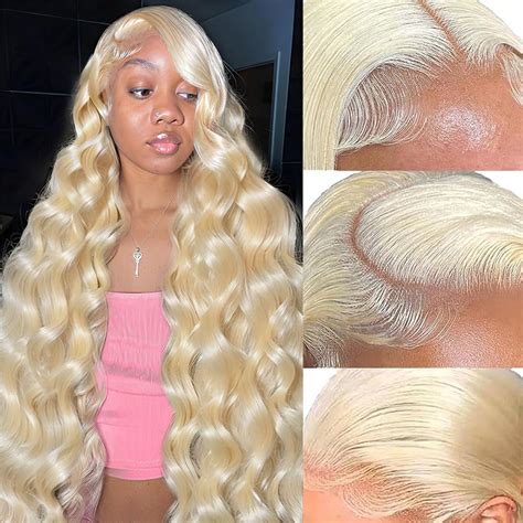 Amazon 613 Lace Front Wig Human Hair 13x4 Blonde Lace Front Wigs Human Hair 26 Inch 613