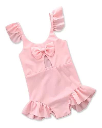 Traje De Baño Para Bebe Bikini Moño Rosa Niña Envio Gratis Meses sin interés