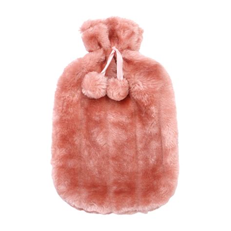 Solacol Hot Water Bottle With Cover L Hot Water Bottle Faux Plush