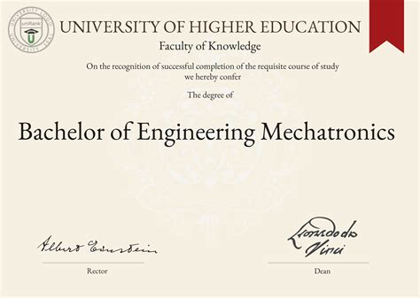 Bachelor Of Engineering Mechatronics Beng In Mechatronics Unirank
