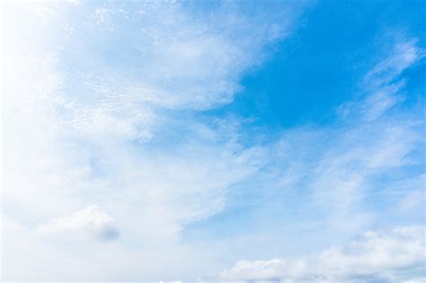 Blue Sky And White Cloud Clear Blue Sky With Plain White Cloud Stock