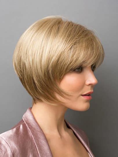 Perruques Bob Longueur de Menton Cheveux Synthétique Tresse 10 Lisse Blonde