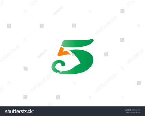number logo designnumber  logologo  stock vector royalty